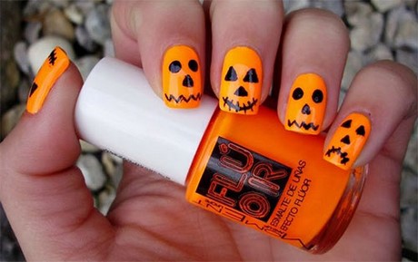 easy-pumpkin-nail-art-54_8 Ușor de dovleac nail art
