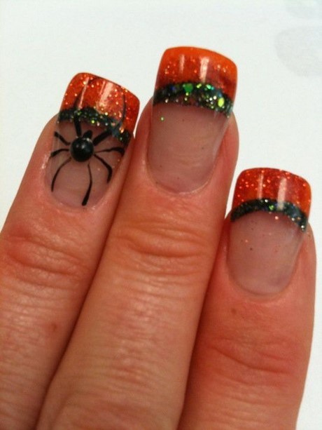 fall-halloween-nail-art-89_12 Toamna halloween nail art