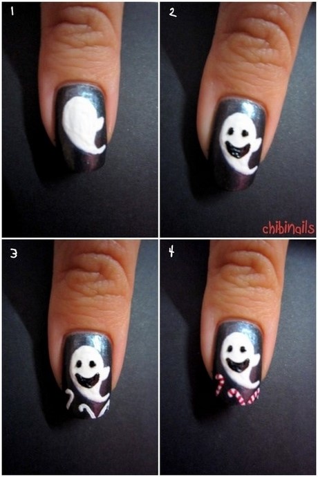 ghost-design-on-nails-75_11 Ghost design pe unghii