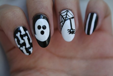 ghost-design-on-nails-75_6 Ghost design pe unghii