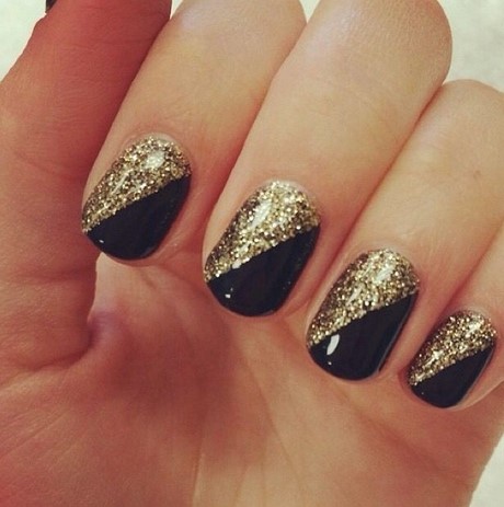 gold-black-nail-designs-28_3 Modele de unghii negre de aur