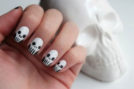 halloween-nail-art-designs-simple-19_18 Halloween nail art modele simple