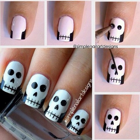 halloween-nail-art-designs-simple-19_19 Halloween nail art modele simple
