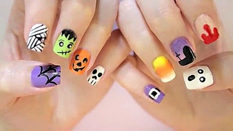 halloween-nail-art-for-short-nails-17_10 Halloween nail art pentru unghii scurte