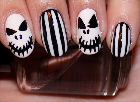 halloween-nail-art-for-short-nails-17_8 Halloween nail art pentru unghii scurte