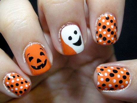 halloween-nail-art-orange-and-black-40_11 Halloween nail art portocaliu și negru