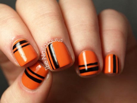 halloween-nail-art-orange-and-black-40_7 Halloween nail art portocaliu și negru