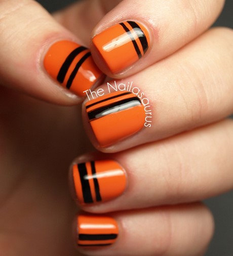 halloween-nail-art-orange-and-black-40_8 Halloween nail art portocaliu și negru