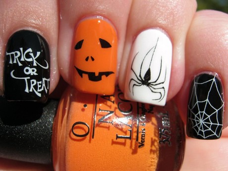 halloween-nail-designs-short-nails-67_10 Halloween unghii modele unghii scurte