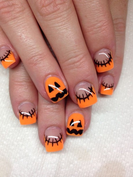 halloween-nail-designs-short-nails-67_4 Halloween unghii modele unghii scurte