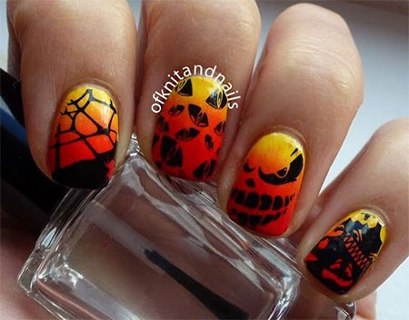 halloween-nails-acrylic-35_10 Unghii de Halloween acrilice