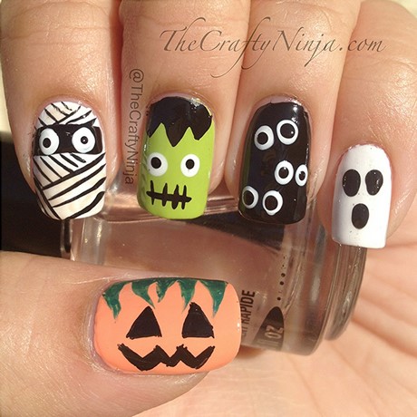 halloween-nails-easy-66_16 Halloween cuie ușor