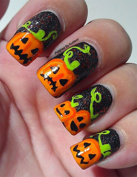 halloween-nails-pumpkin-37_7 Halloween cuie dovleac