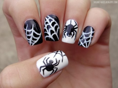 halloween-nails-spider-06 Halloween cuie păianjen