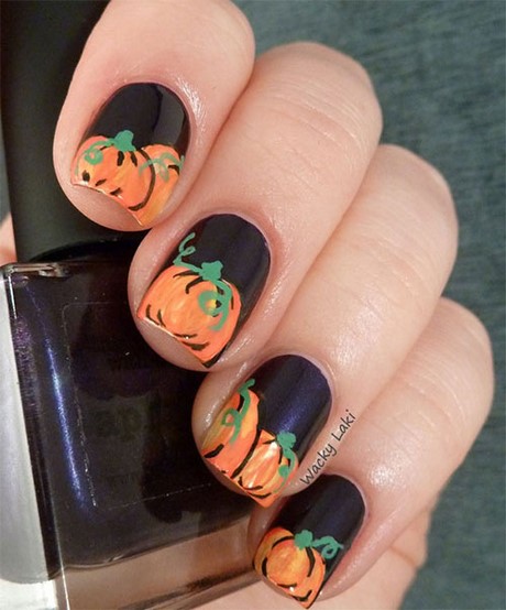 halloween-pumpkin-nail-art-25_10 Halloween dovleac nail art