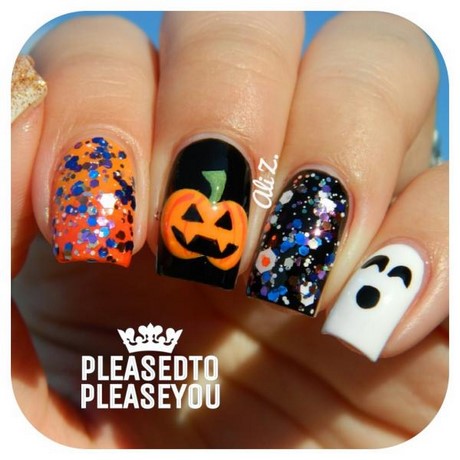 halloween-pumpkin-nail-art-25_13 Halloween dovleac nail art