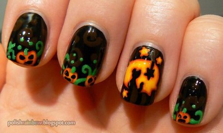 halloween-pumpkin-nail-art-25_15 Halloween dovleac nail art