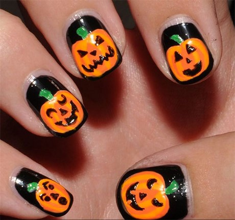 halloween-pumpkin-nail-art-25_5 Halloween dovleac nail art