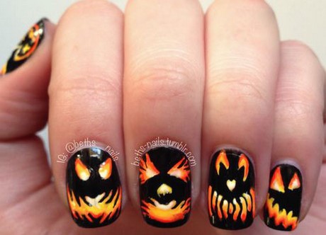 halloween-pumpkin-nail-art-25_6 Halloween dovleac nail art