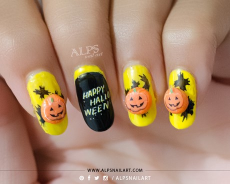 halloween-pumpkin-nail-art-25_8 Halloween dovleac nail art