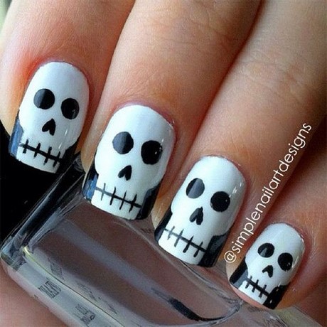 halloween-skeleton-nails-97_15 Halloween schelet cuie