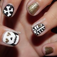 halloween-skeleton-nails-97_18 Halloween schelet cuie