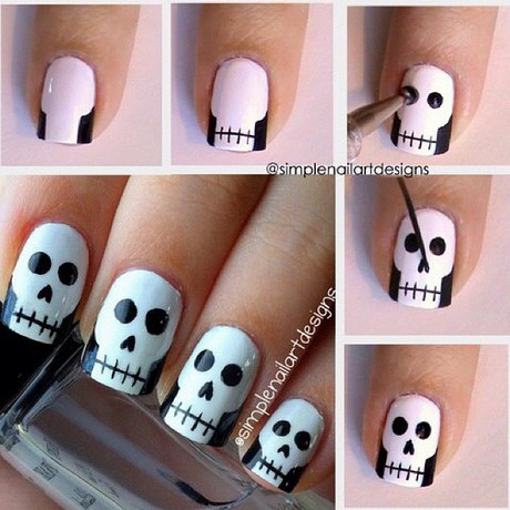 halloween-skeleton-nails-97_19 Halloween schelet cuie
