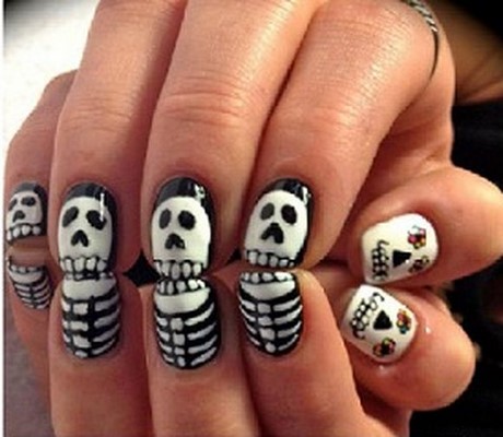 halloween-skeleton-nails-97_2 Halloween schelet cuie