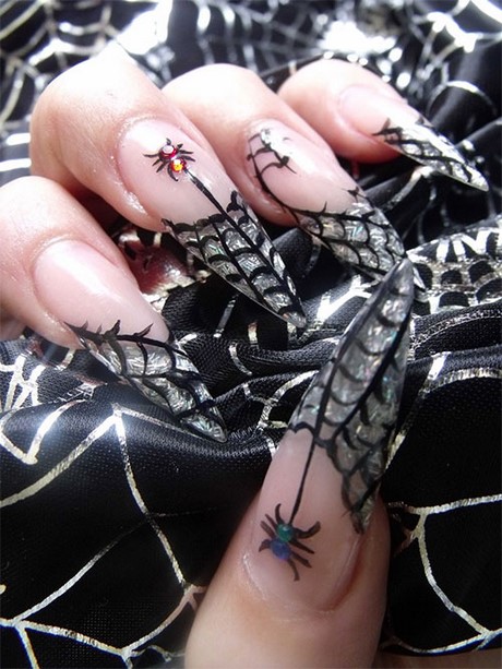 halloween-spider-web-nail-designs-28_8 Halloween spider web unghii modele