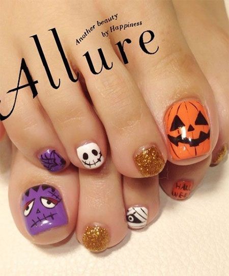 halloween-toe-nail-art-23_6 Halloween deget de la picior nail art