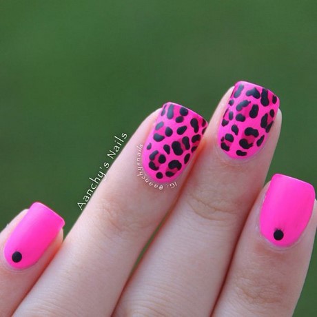 hot-pink-nail-designs-29_17 Modele de unghii roz roz