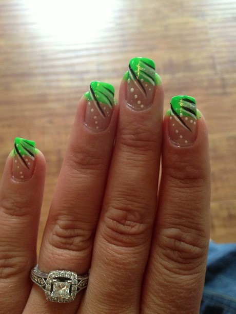 lime-green-nail-designs-24 Modele de unghii verde de var