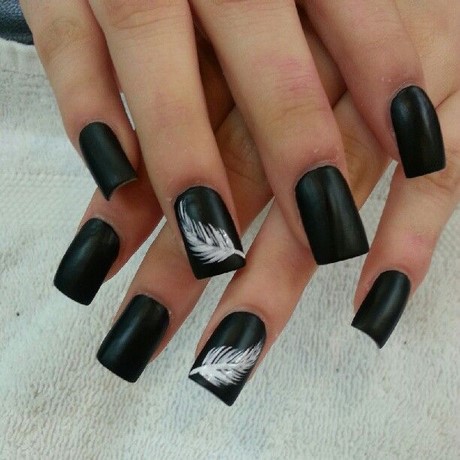 nail-art-black-nails-48_7 Nail art unghii negre