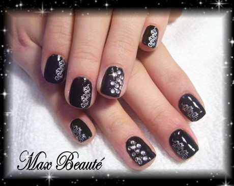 nail-art-black-nails-48_8 Nail art unghii negre