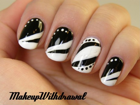 nail-art-design-black-and-white-94_4 Nail art design alb-negru