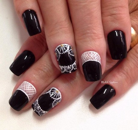 nail-art-design-black-and-white-94_8 Nail art design alb-negru