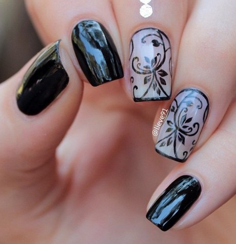 nail-art-designs-in-black-99_13 Nail art designs în negru