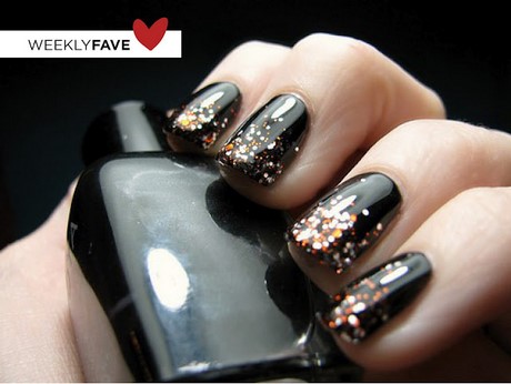 nail-art-for-black-nail-polish-69_6 Nail art pentru lac de unghii negru