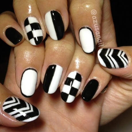 nail-art-in-black-and-white-97_3 Nail art în alb și negru