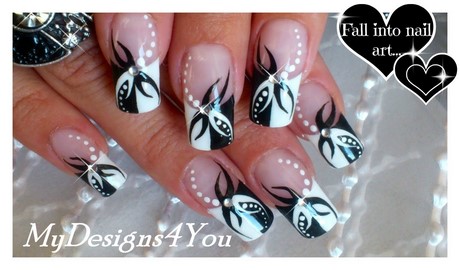 nail-art-in-black-and-white-97_9 Nail art în alb și negru