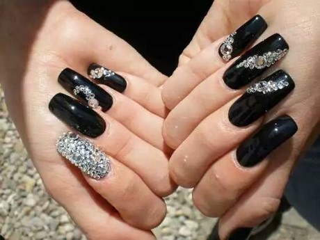 nail-art-on-black-nails-37_20 Nail art pe unghiile negre
