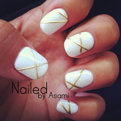 nail-designs-on-white-nails-27_6 Modele de unghii pe unghii albe