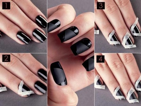 nail-designs-with-black-nail-polish-82_18 Modele de unghii cu lac de unghii negru