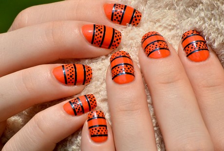 orange-and-black-halloween-nails-87_13 Portocaliu și negru unghii de halloween