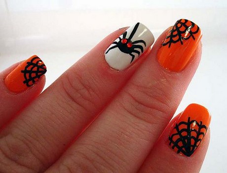 orange-and-black-halloween-nails-87_2 Portocaliu și negru unghii de halloween