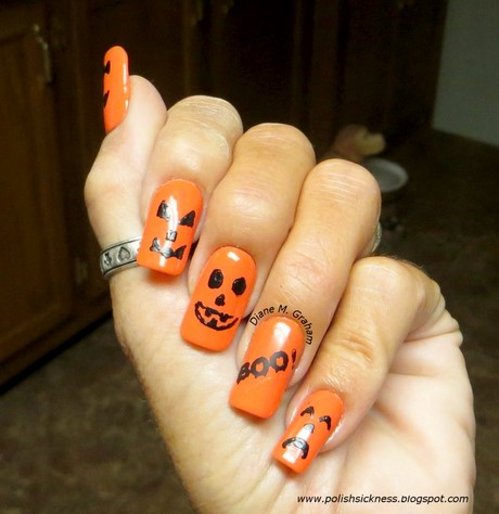 orange-halloween-nails-82_19 Unghii de halloween portocaliu