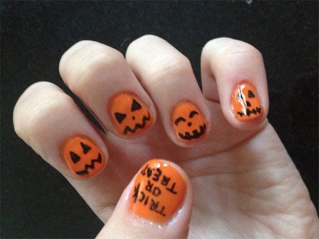 pumpkin-halloween-nails-46_9 Dovleac halloween cuie