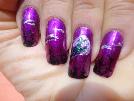 purple-halloween-nail-designs-40_11 Purple halloween unghii modele