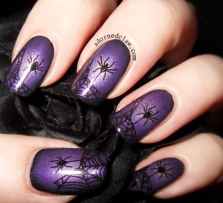 purple-halloween-nail-designs-40_17 Purple halloween unghii modele