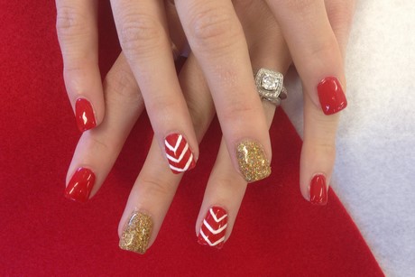 red-and-gold-nail-designs-91_8 Modele de unghii roșii și aurii